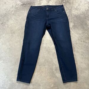 Kut From the Kloth Jeans‎ Womens 16W Blue Skinny Whiskering Mid Rise